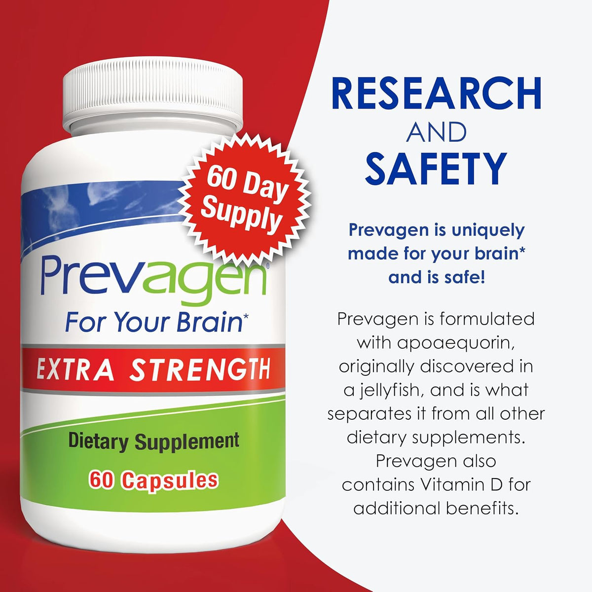 Prevagen Extra Strength 20 mg – 60 Capsules