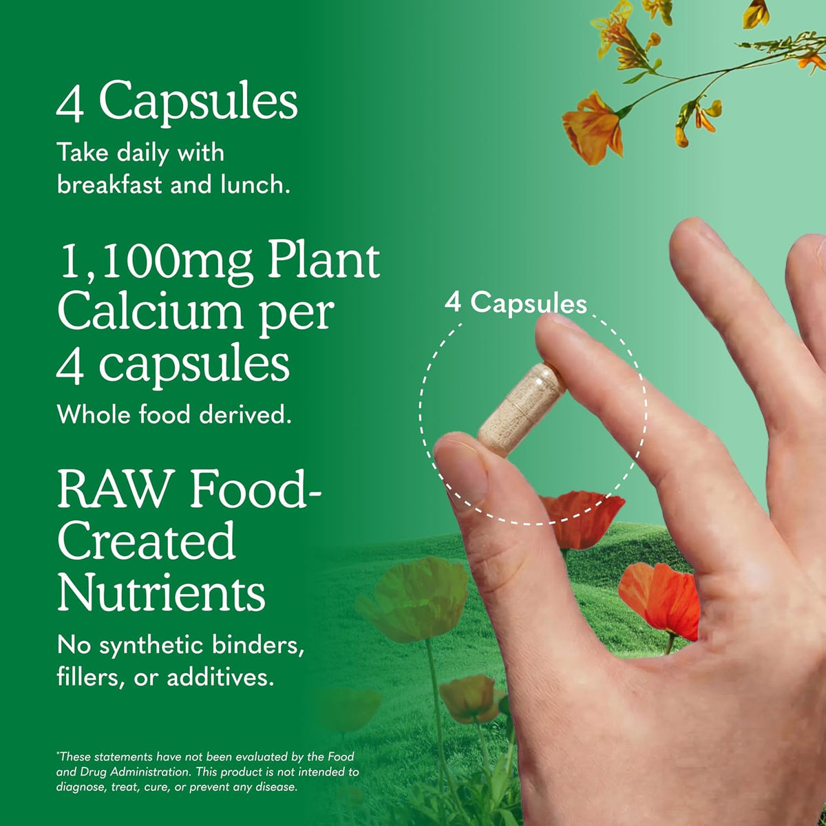 Garden of Life Vitamin Code Raw Calcium – 120 Capsules