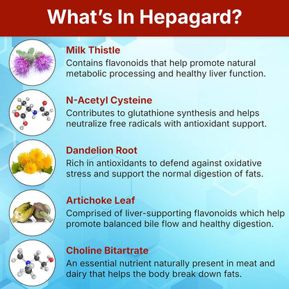 Hepagard Liver Support with NAC – 30 Capsules