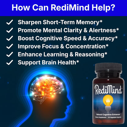 RediMind Cognitive Support Supplement – 30 Capsules