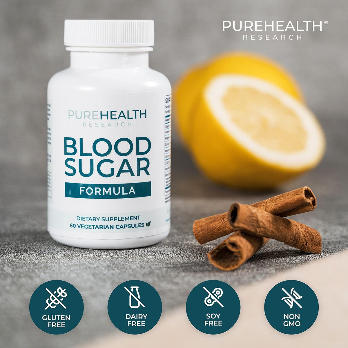PureHealth Research Blood Sugar Formula Capsules, 60 Count