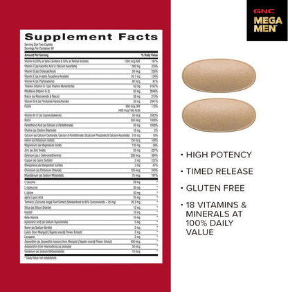 GNC Mega Men Sport Multivitamin – 180 Count