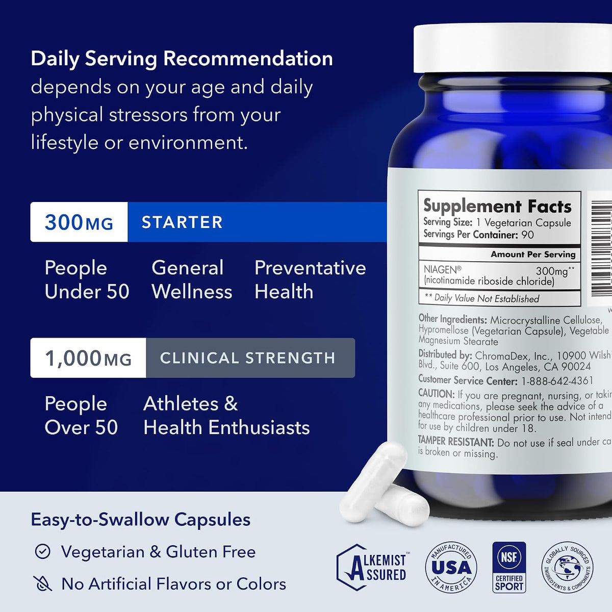TRU NIAGEN NAD+ 300mg – 90 Servings