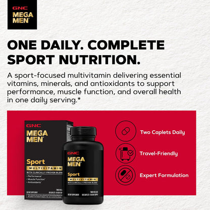 GNC Mega Men Sport Multivitamin – 180 Count