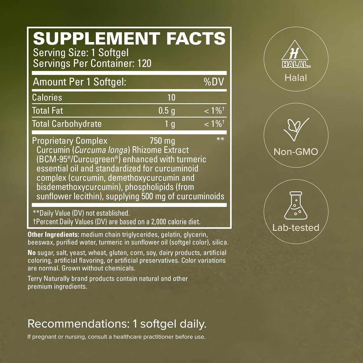 Terry Naturally CuraMed 750mg – 120 Softgels (Pack of 2)