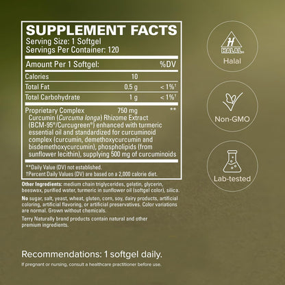 Terry Naturally CuraMed 750mg – 120 Softgels (Pack of 2)