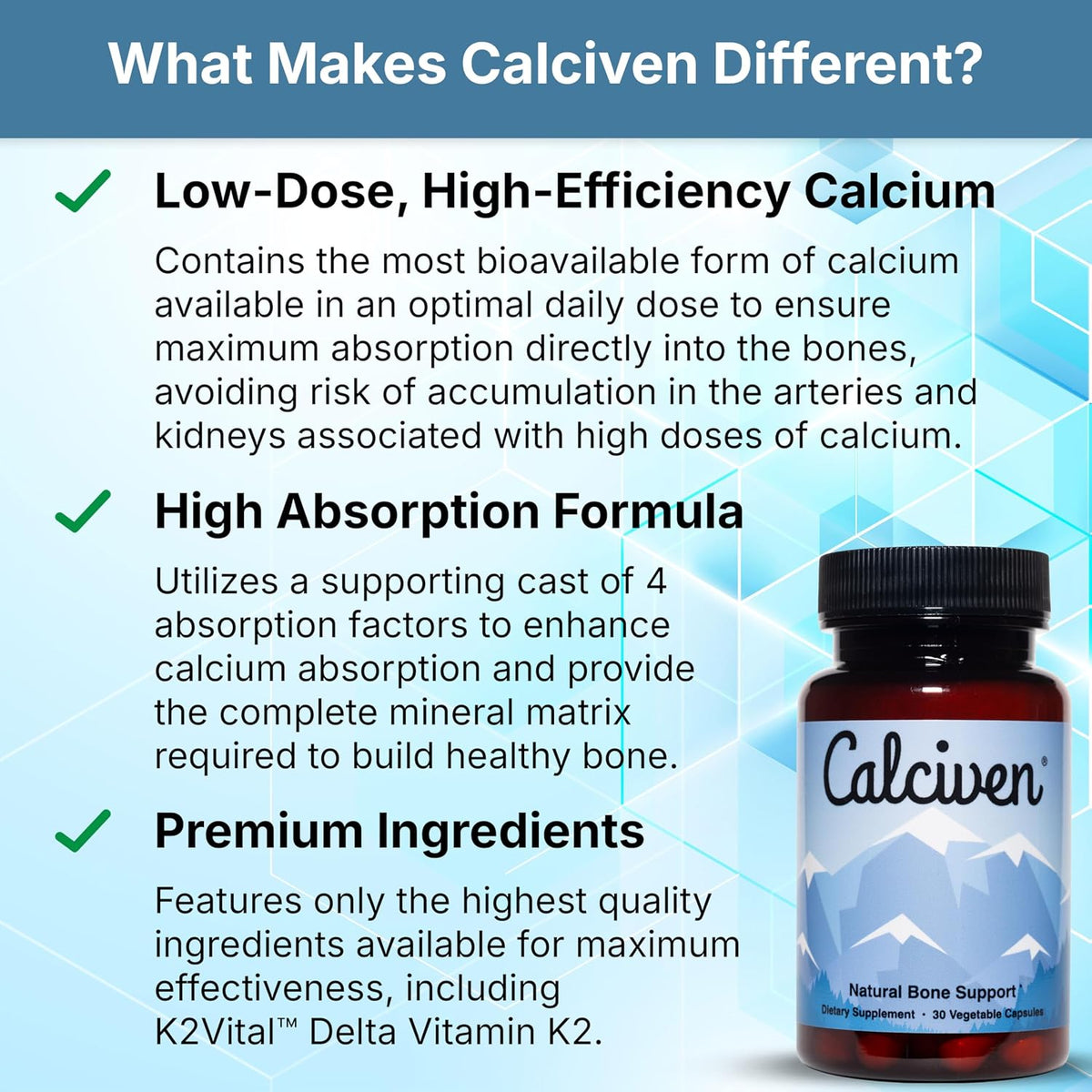 Calciven Natural Bone Support – 30 Capsules