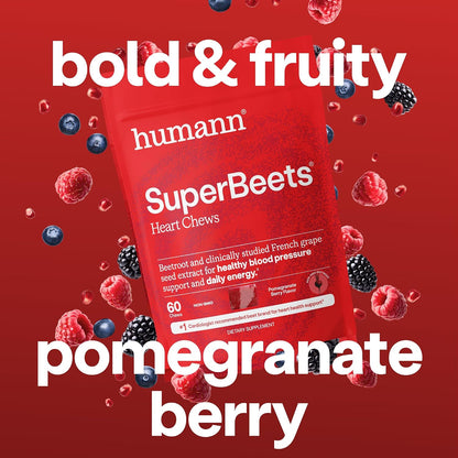 HumanN SuperBeets Heart Chews – Pomegranate Berry | 60 Count