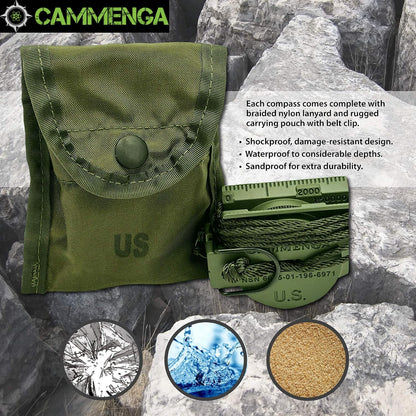 Cammenga Military Tritium Lensatic Compass with Pouch