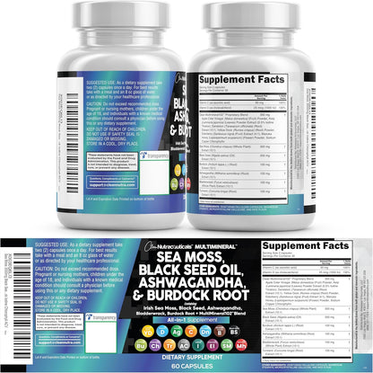 Clean Nutraceuticals Super Blend – Sea Moss, Ashwagandha & Turmeric