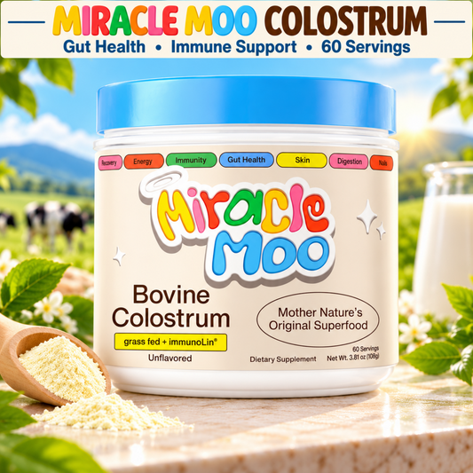 Miracle Moo Colostrum Supplement Unflavored, 60 Servings