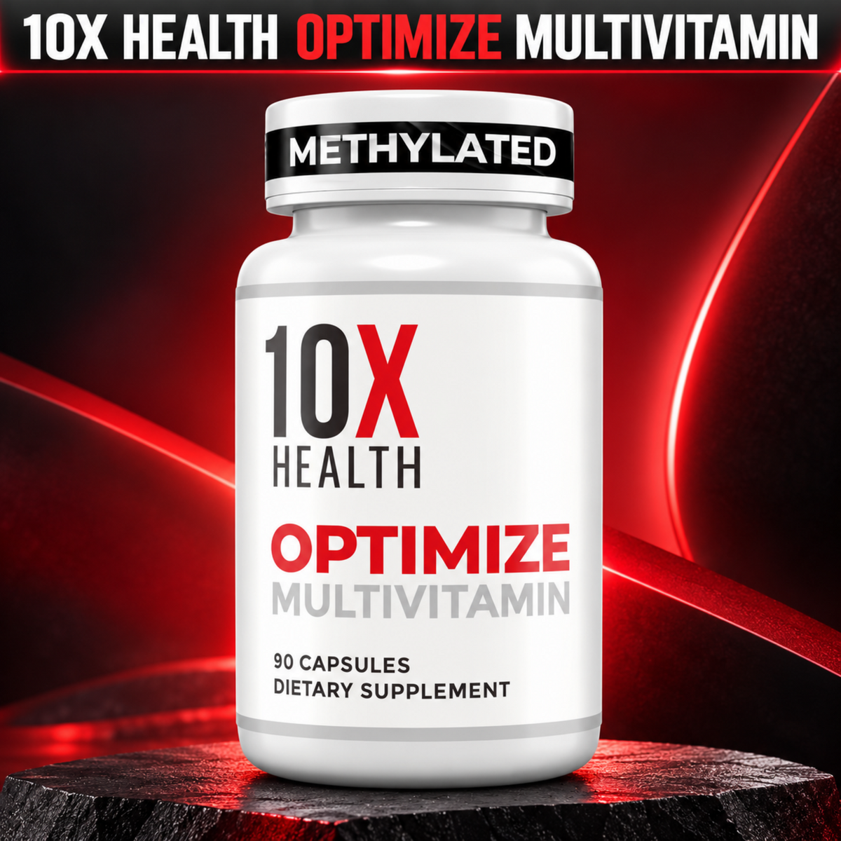 10X Health Optimize Methylated Multivitamin, 90 Capsules