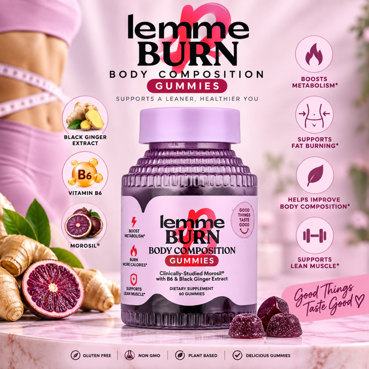 Lemme Burn Metabolism Gummies – Berry | 60 Count