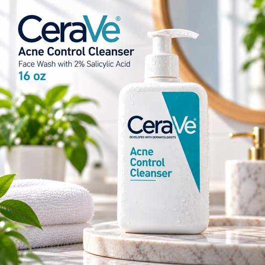 CeraVe Acne Control Cleanser | Face Wash with 2% Salicylic Acid | 16 oz