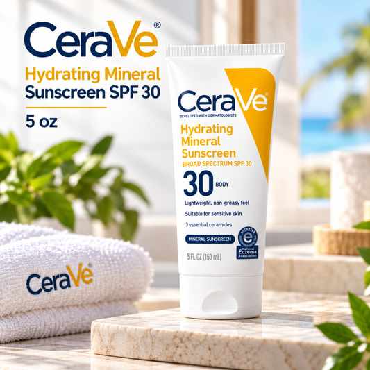 CeraVe Hydrating Mineral Sunscreen SPF 30 | 5 oz