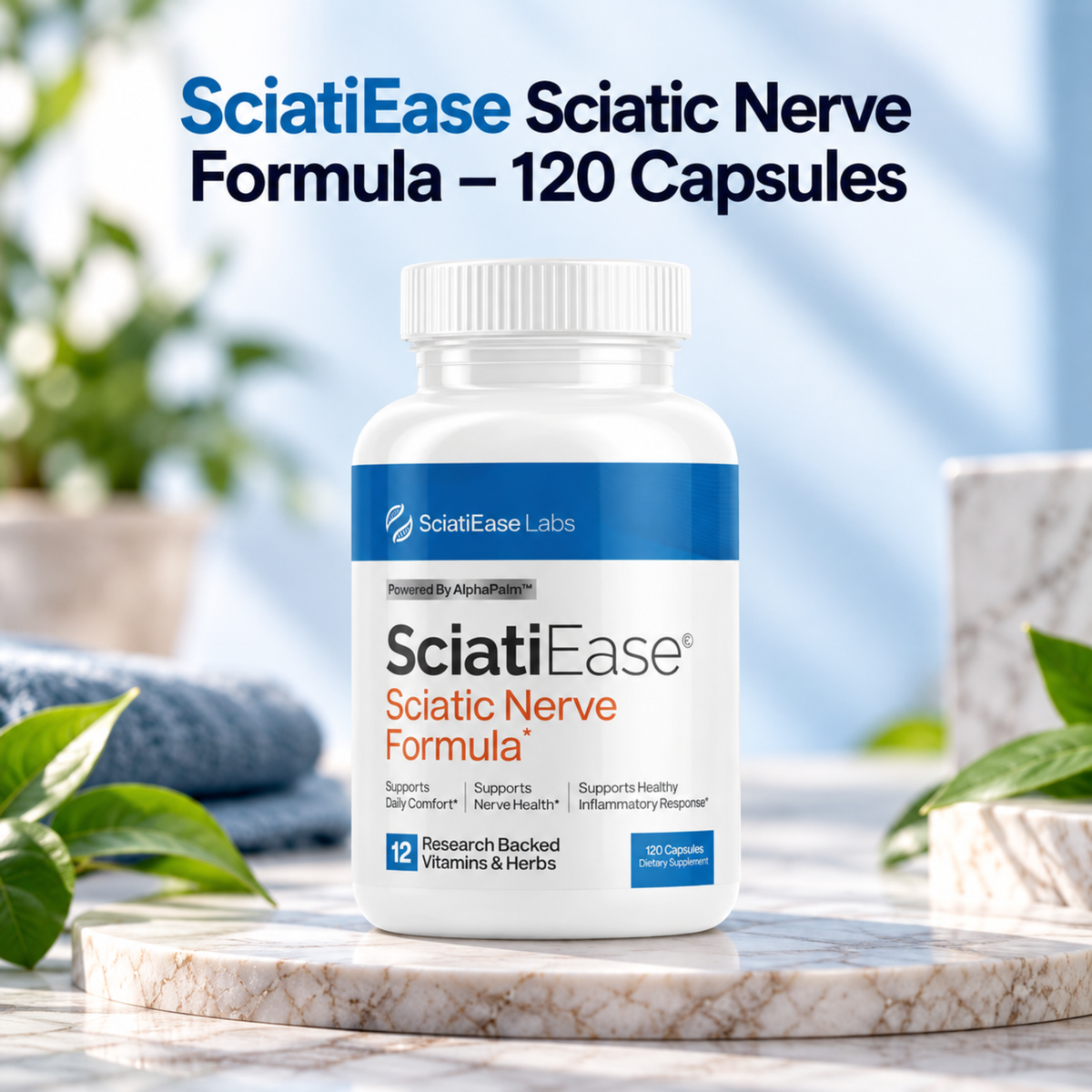 SciatiEase Sciatic Nerve Support – 120 Capsules