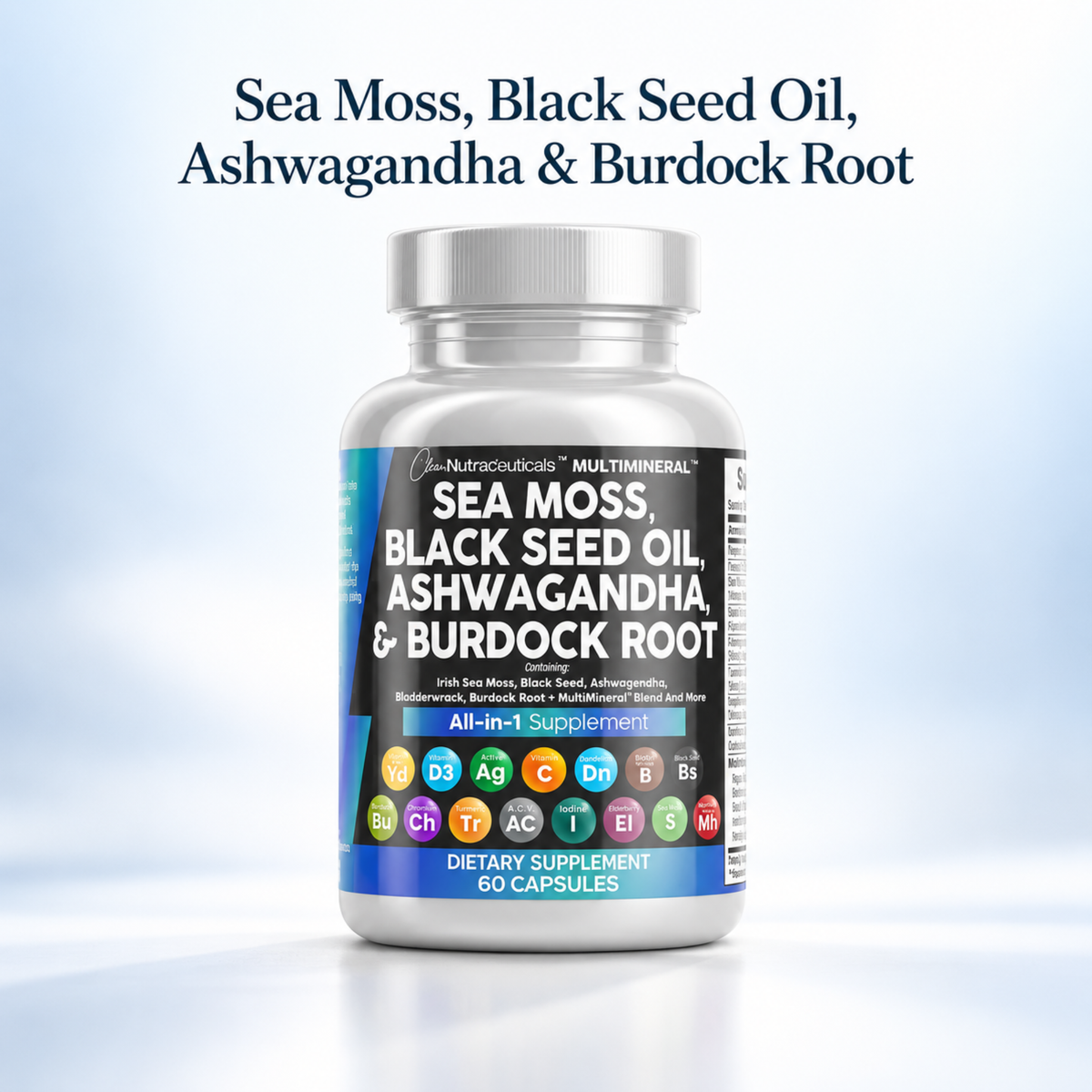 Clean Nutraceuticals Super Blend – Sea Moss, Ashwagandha & Turmeric