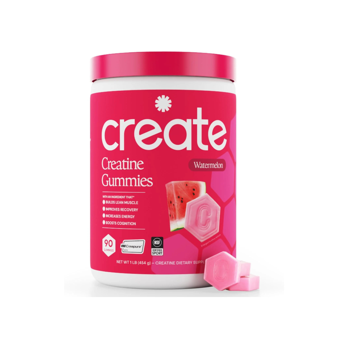 Create Creatine Monohydrate Gummies – Watermelon (1.5g per Gummy)