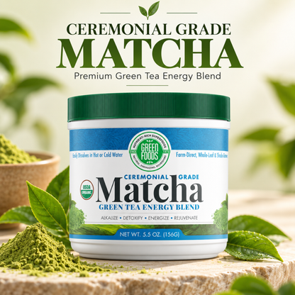 Green Foods Organic Ceremonial Grade Matcha Green Tea from Japan | 5.5 oz