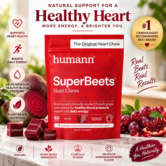 HumanN SuperBeets Heart Chews – Pomegranate Berry | 60 Count