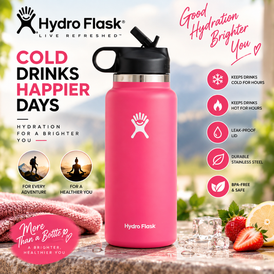 Hydro Flask Wide Mouth Water Bottle – 32 oz | Watermelon