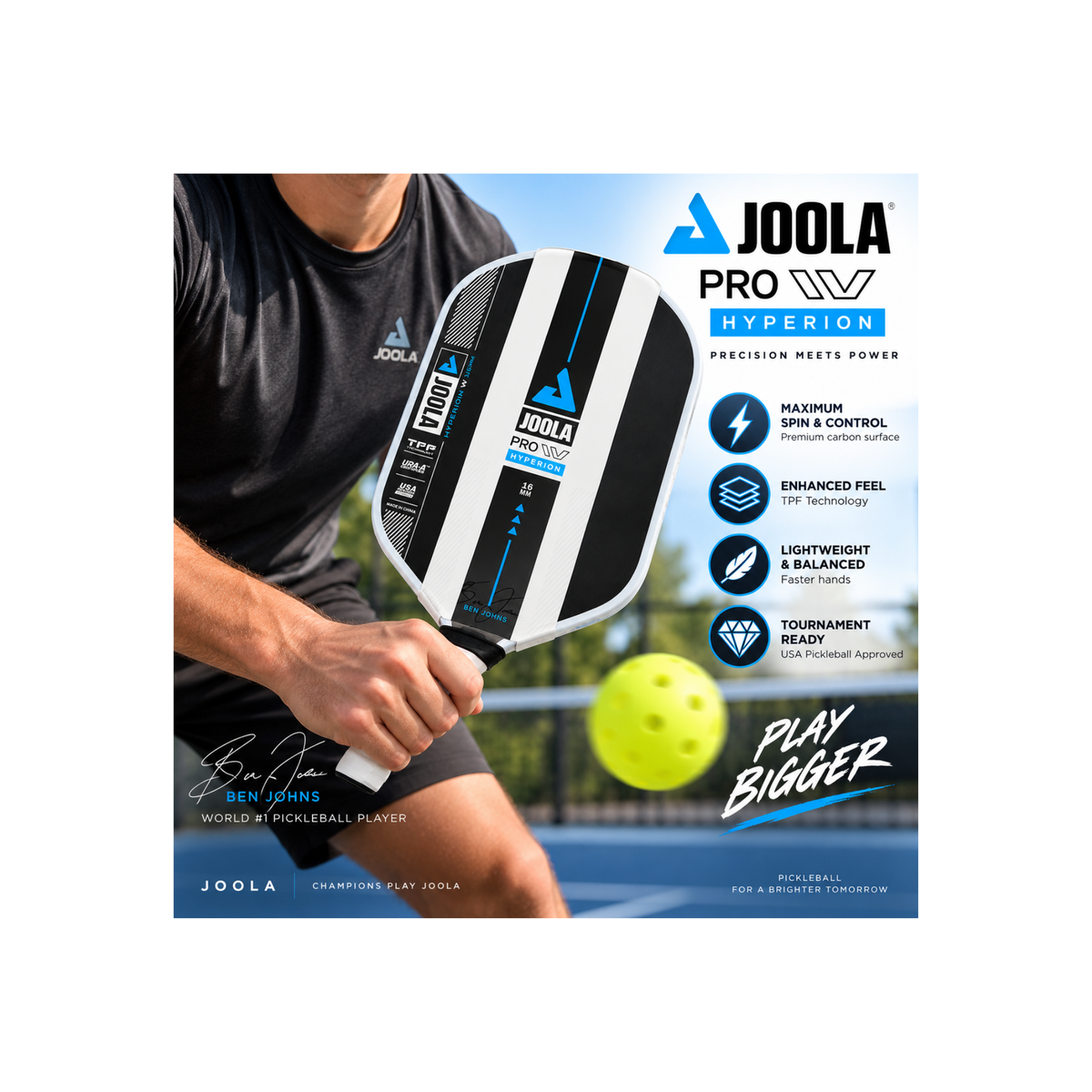 JOOLA Hyperion Pro IV 16mm Pickleball Paddle