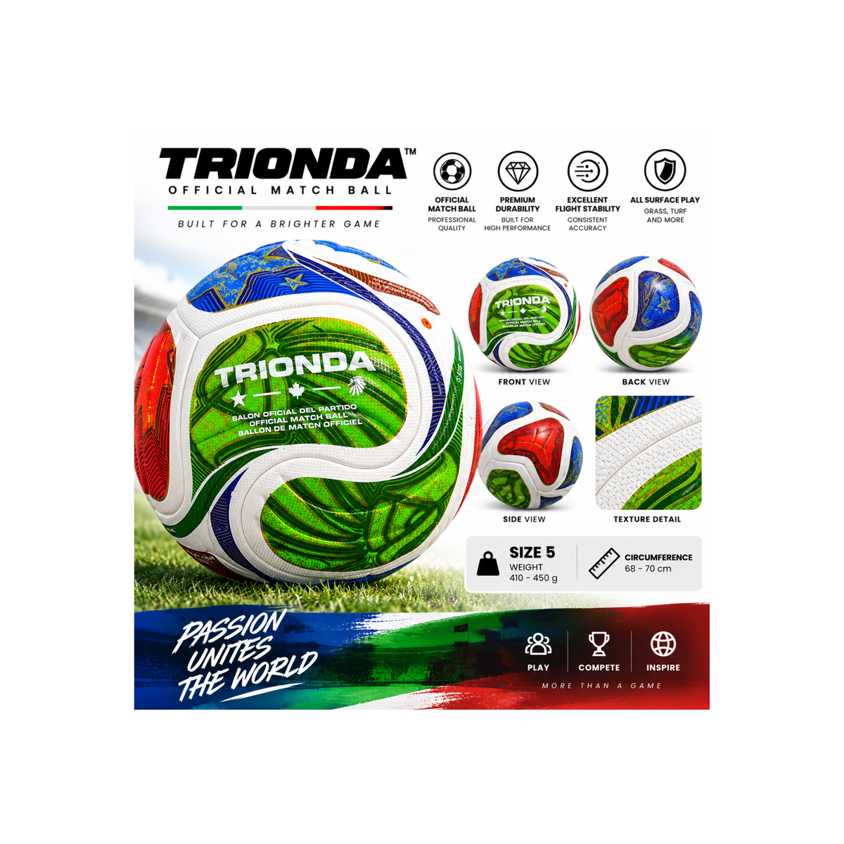 Trionda Style FIFA World Cup Inspired Football