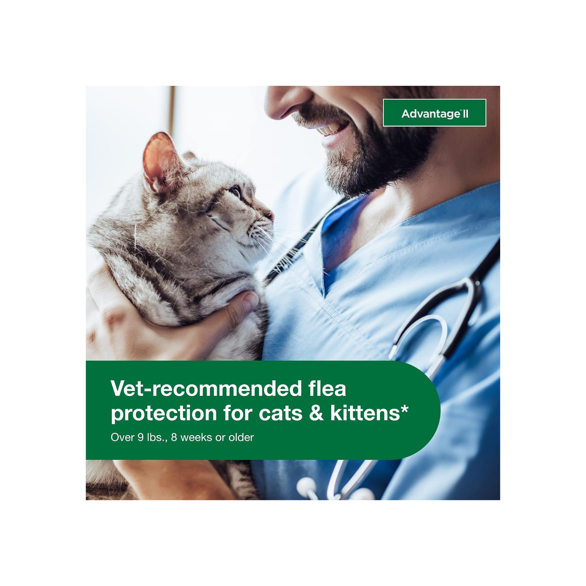 Advantage II Large Cat Flea Treatment – 4-Month Supply