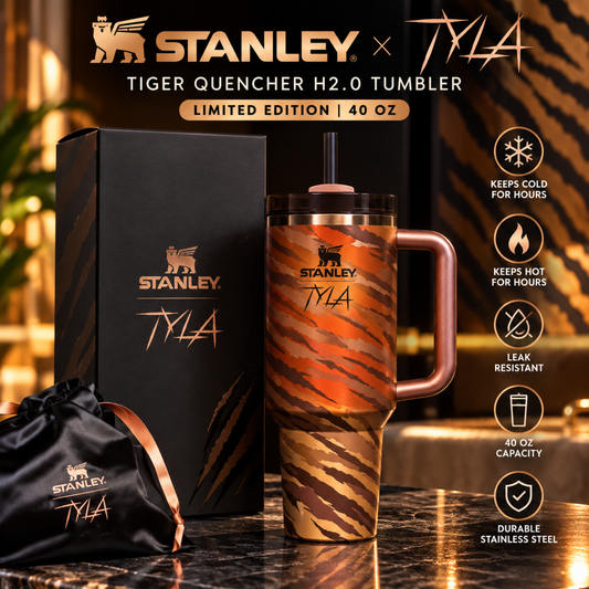 Stanley x Tyla Tiger Quencher H2.0 Tumbler 40oz