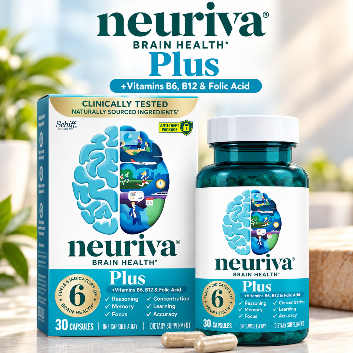 Neuriva Plus Brain Supplement, 30 Capsules