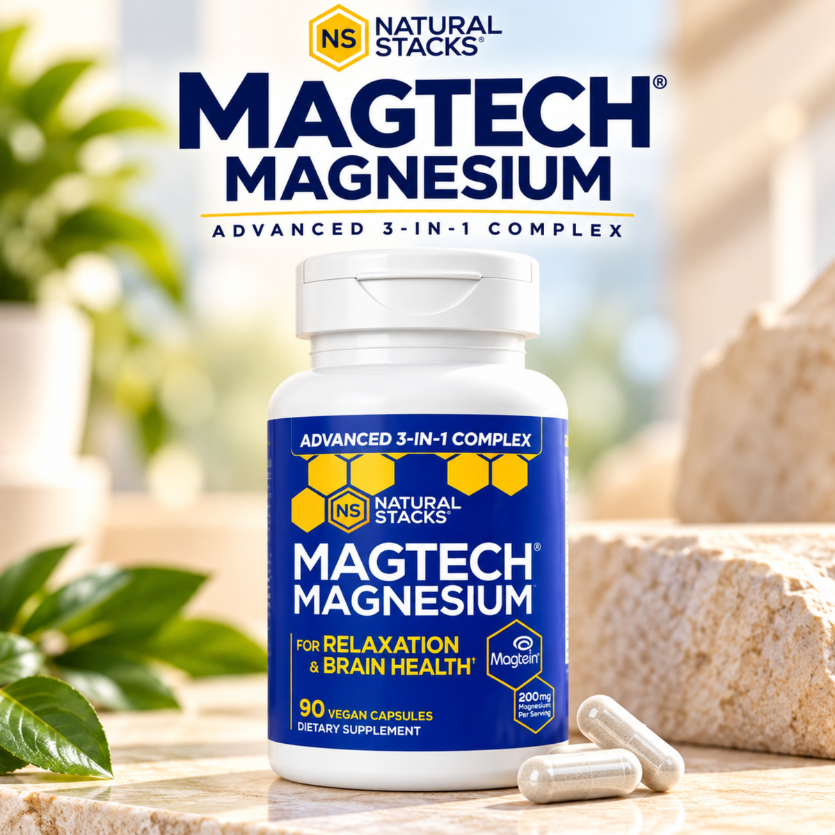 Natural Stacks MagTech Magnesium Complex, 90 Capsules
