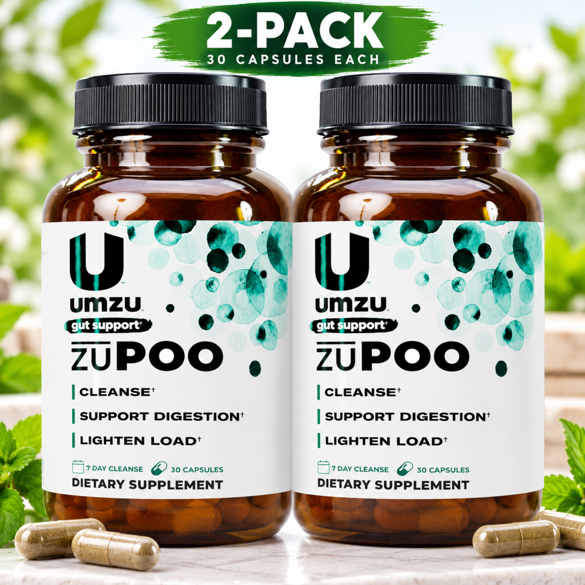 UMZU zuPOO Colon Cleanse – 30 Capsules (2-Pack)