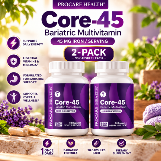 ProCare Health Core-45 Multivitamin 45mg Iron – 90 Capsules (2-Pack)