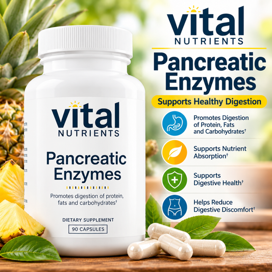 Vital Nutrients Pancreatic Enzymes 1,000 mg 90 Capsules