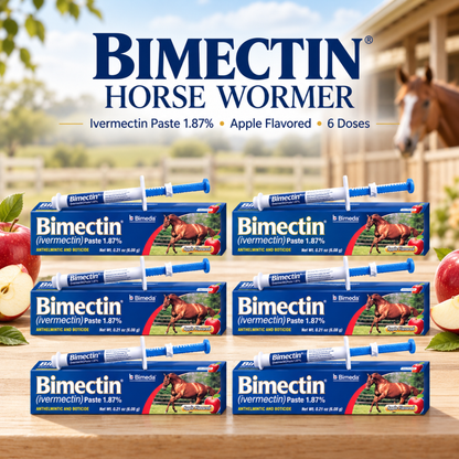 Bimectin Ivermectin 1.87% Horse Wormer Paste, 6 Doses
