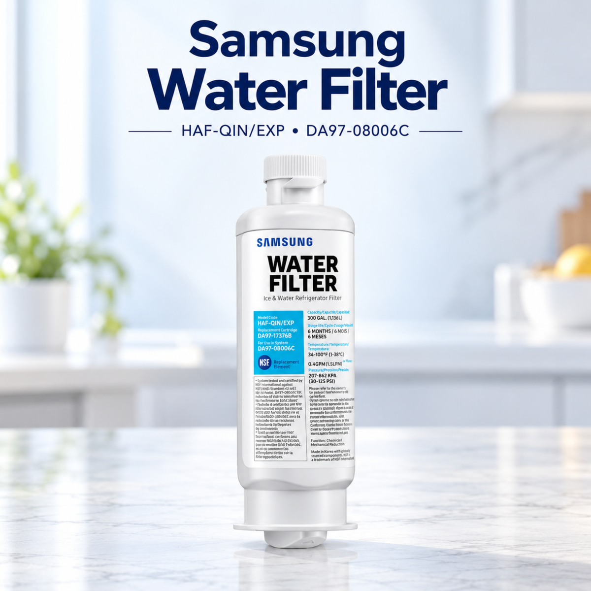 Samsung HAF-QIN/EXP Refrigerator Water Filter DA97-17376B