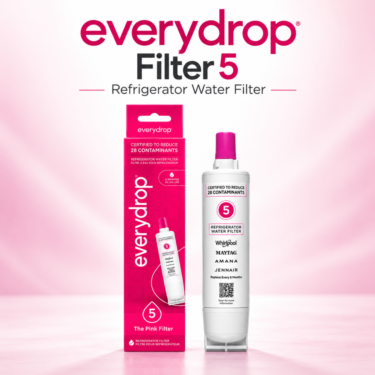 Everydrop by Whirlpool Filter 5 EDR5RXD1, Pink
