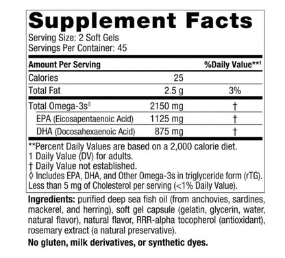 Nordic Naturals Ultimate Omega 2X 2150mg – 90 Softgels